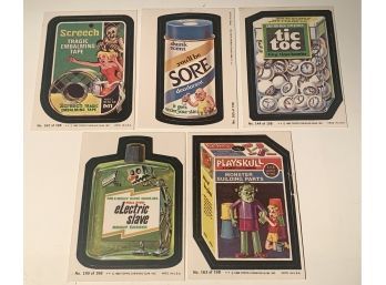 5 Wacky Packages Stickers, Circa 1980, Series 3, #162,165,144,190,163