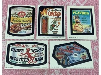 Topps - Wacky Packages Stickers, #179,138,167,177 & 185, Series 3, Circa 1980
