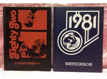 Two Watkinson Hartford Yearbooks, 1981 & 1982