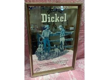 Vintage George Dickel Tennessee Whiskey Advertising Mirror