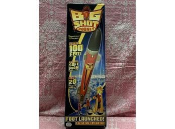 Big Shot Rocket, Soft Foam, Foot Launched, Soars 100 Feet, Never Used