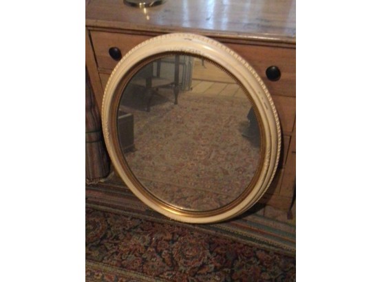 Antique 36' Tall, 30'Wide Victorian Mirror, Painted In Old White