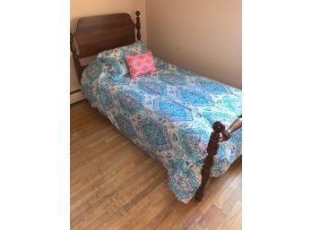 Twin Size Bed - Headboard, Footboard And Rails - Bedding And Mattress Is Optional