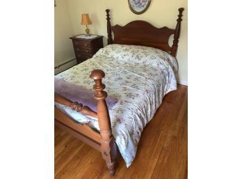 Cherry Bed, With Headboard And Footboard, Mattress And Bedding Optional