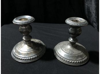 2 GORHAM Sterling Silver Candlesticks 668, Cement Filled, SHIPPABLE