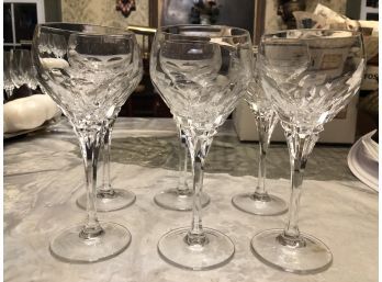 Set Of 6 Spiegelau Lead Crystal Stemmed Glassware, Wine Glasses
