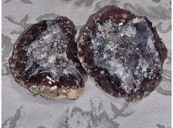 2 Geodes With Crystals Inside, 2.5 Inches Each SHIPPABLE