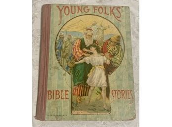 Antique Victorian Childrens Book - Young Folks Bible Stories, SHIPPABLE