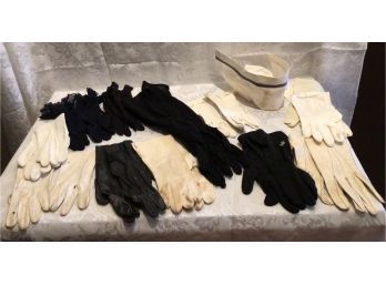 12 Pairs Of Vintage Gloves - Nurses Cap Was Found With The Gloves