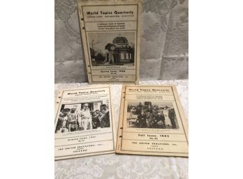 Antique Books - World Topics Quarterly - Lot Of 3