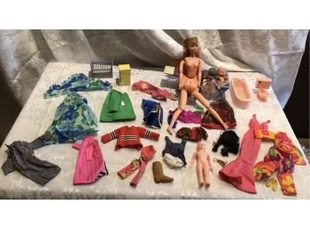 Vintage Dolls And Doll Clothes Lot