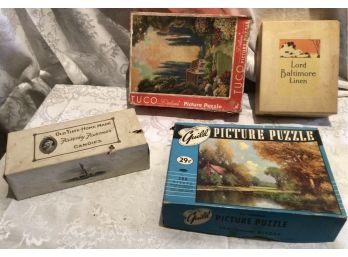 Vintage Puzzles - Lot Of 4
