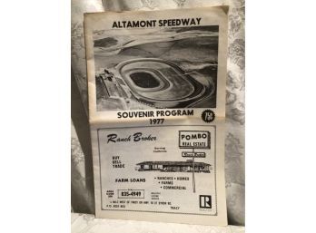 Vintage Altamont Speedway Souvenir Program - 1977