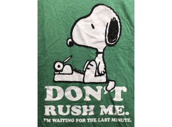 T-Shirt - Snoopy - Dont Rush Me Im Waiting For The Last Minute - Size Large