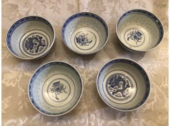 5 Small Ceramic Bowls