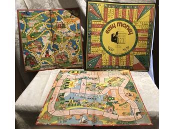 Vintage Game Boards - Lot Of Three