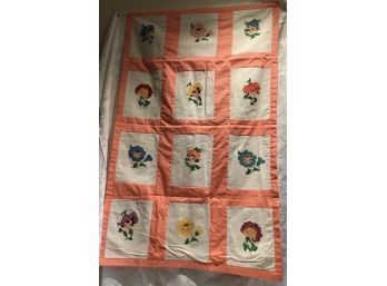 Hand Painted Throw Blanket