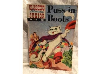 Antique - Classic Illustrated Junior Nursery Rhyme Comic Book - Puss N Boots