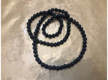 Lapis Lazuli Beaded Necklace - Shippable