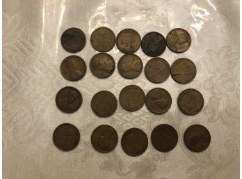 Coins - 20 C1919-1939 US Pennies - Shippable.