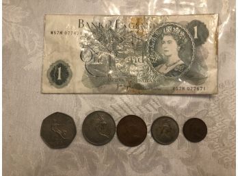 Vintage Coins, Paper Money From UK, England New Pence - Shippable.