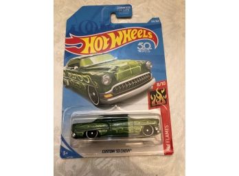 HOT WHEELS Custom '53 Chevy 8/10 HW Flames - In Box, Never Opened - Shippable