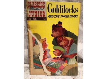 Antique - Classic Illustrated Junior Nursery Rhyme Comic Book - Goldilocks And The Three Bears