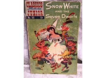 Antique - Classic Illustrated Junior Nursery Rhyme Comic Book - Snow White And The Seven Dwarves