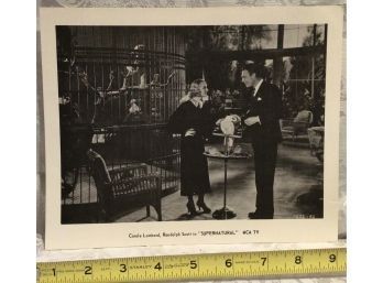 Vintage Print - Carole Lombard, Randolph Scott In Supernatural
