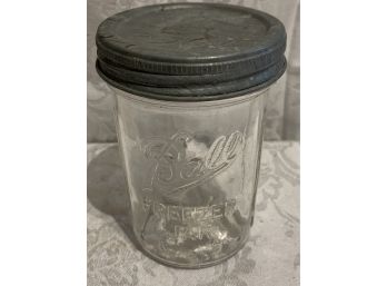 Antique Ball FREEZER JAR - 5 Inch, With Zinc Top
