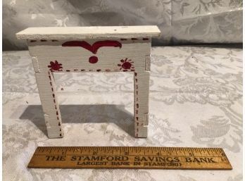 Vintage Doll House Accessories - Wooden Fireplace Mantle