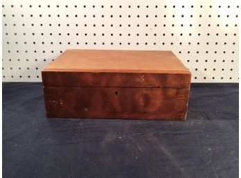 Antique Lap Desk Writing Box. Includes News Clipping