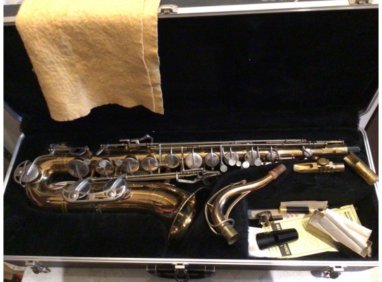 Saxophone In Case With Accessories