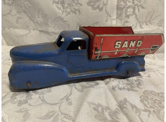 Marx Antique Sand & Gravel Truck, Pressed Steel, 9 Inches