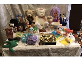 Box Full Of Dolls And Toys, Box Included