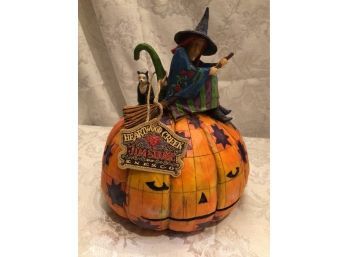 Jim Shore - Halloween - Pumpkin Witch Decoration