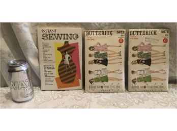 Vintage 1960s Sewing Book And Two Pattern Packets