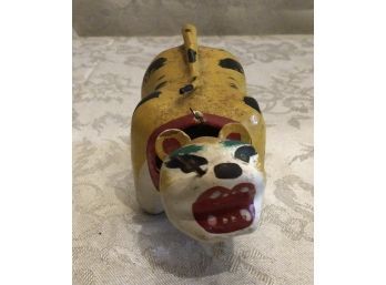 Antique Bobbing Head Tiger - Made Out Of Paper - Made In Japan