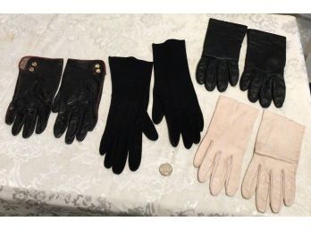 Four Pairs Vintage Women's Gloves