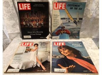 4 Life Magazines - August 11, 1961 - July 27, 1962 - January 19, 1962 - December 16, 1966