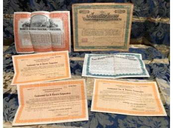 Antique Stocks And Shares - 6 Pcs
