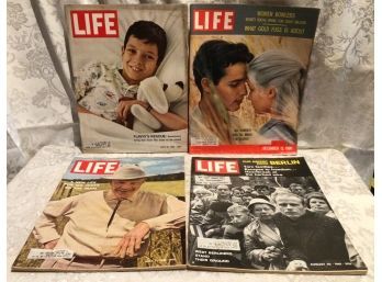 4 Life Magazines - July 7, 1961 - August 25, 1961 - December 12, 1960 - July 21, 1961
