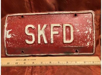 Vintage FD License Plate - Fire Department - Southington-killingworth, CT