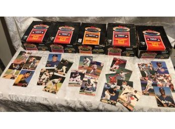 Topps Stadium Club Premium Picture Cards - Five Boxes Of Baseball Cards - 1992-1993