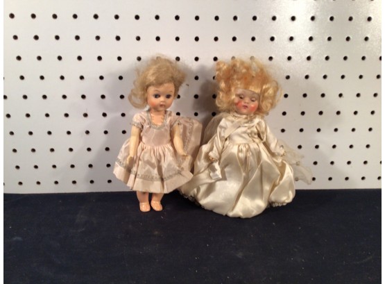 Two Small Baby Doll Toys With Clothes, Good Condition