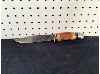Antique Stag Handled Original Bowie Knife - As Indicated On Blade