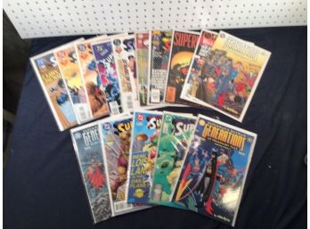 Lot Of 15 Late 90s DC SUPERMAN Comics, Brand New Condition, In Boards & Bags