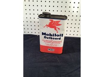 Nice Vintage Mobil Oil Outboard Engine Oil Can, Good Condition