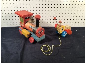 Vintage - Wooden Fisher Price Pull Toys. Both Work As Intended