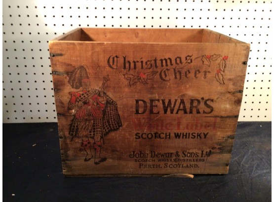 Dewars White Label Scotch Whiskey Box New York Export Box